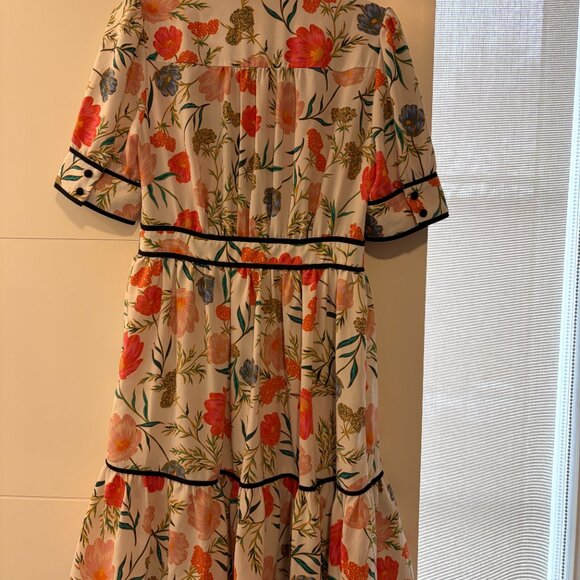 Kate Spade Picnic Perfect Blossom Fluid Floral Shirtdress  Preppy Summer Size 2 - Picture 14 of 16